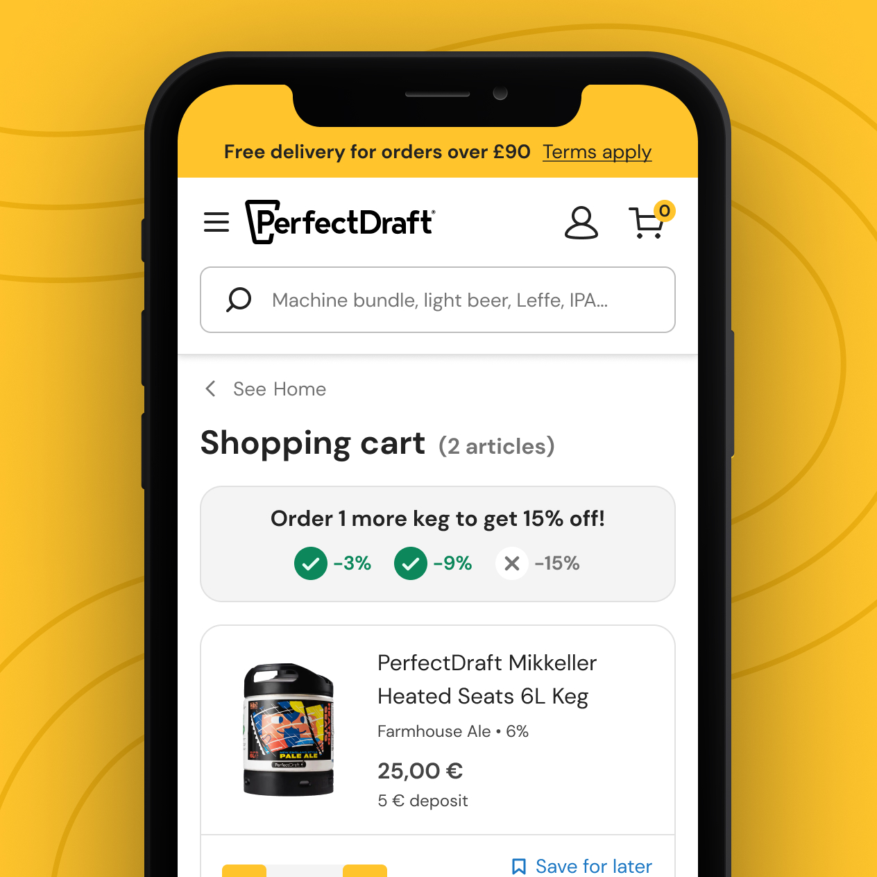 Mobile cart page